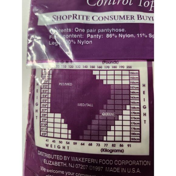 Classic Style Sandalfoot Control Top Vintage Pantyhose Med/tall Ivory - Picture 3 of 4